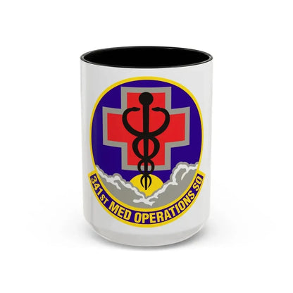 341st Medical Operations Squadron (U.S. Air Force) Accent Coffee Mug 15oz Black - Go Mug Yourself