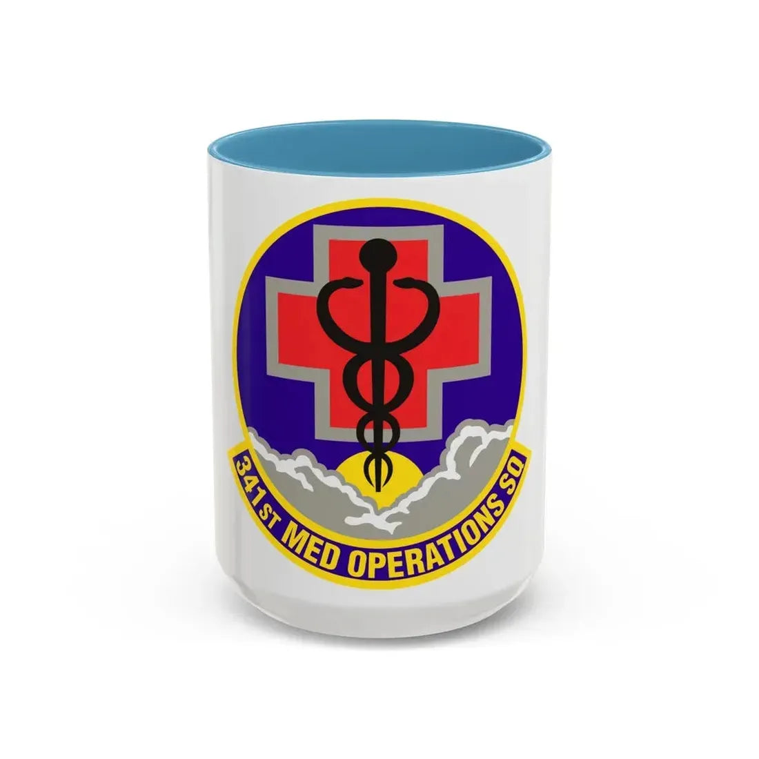 341st Medical Operations Squadron (U.S. Air Force) Accent Coffee Mug 15oz Light Blue - Go Mug Yourself