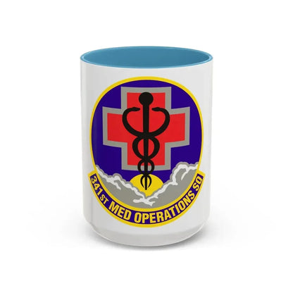 341st Medical Operations Squadron (U.S. Air Force) Accent Coffee Mug 15oz Light Blue - Go Mug Yourself