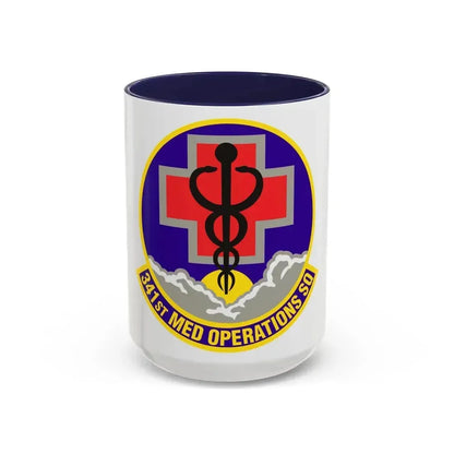 341st Medical Operations Squadron (U.S. Air Force) Accent Coffee Mug 15oz Navy - Go Mug Yourself