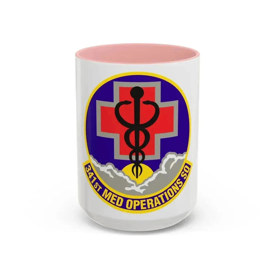 341st Medical Operations Squadron (U.S. Air Force) Accent Coffee Mug 15oz Pink - Go Mug Yourself