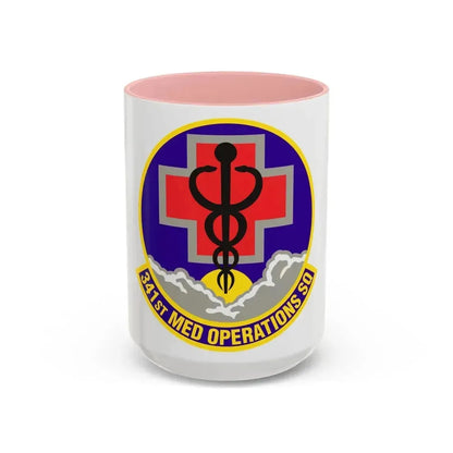 341st Medical Operations Squadron (U.S. Air Force) Accent Coffee Mug 15oz Pink - Go Mug Yourself