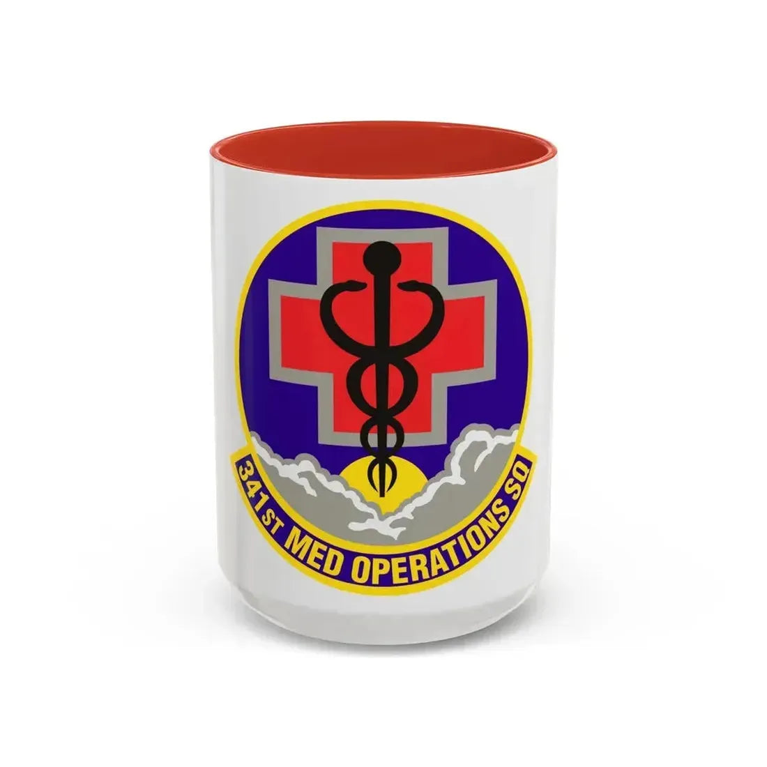 341st Medical Operations Squadron (U.S. Air Force) Accent Coffee Mug 15oz Red - Go Mug Yourself