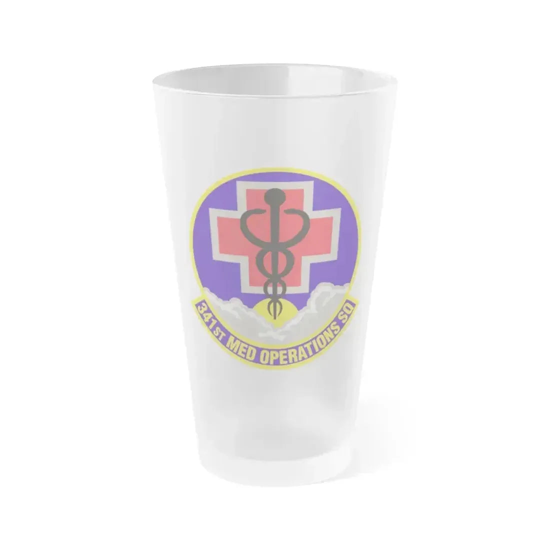 341st Medical Operations Squadron (U.S. Air Force) Frosted Pint Glass 16oz 16oz Frosted - Go Mug Yourself