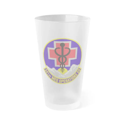 341st Medical Operations Squadron (U.S. Air Force) Frosted Pint Glass 16oz 16oz Frosted - Go Mug Yourself