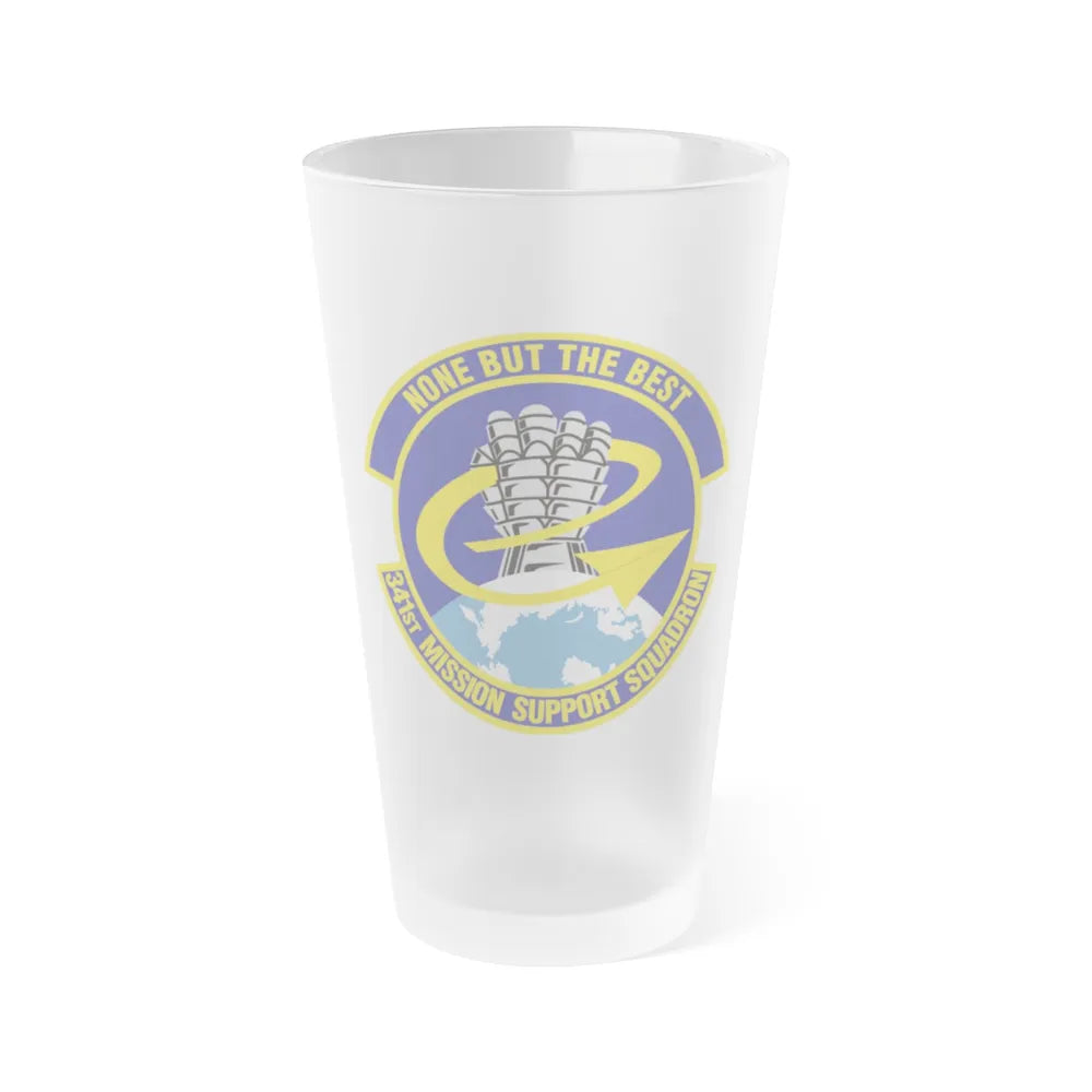 341st Mission Support Squadron (U.S. Air Force) Frosted Pint Glass 16oz-16oz-Frosted-Go Mug Yourself