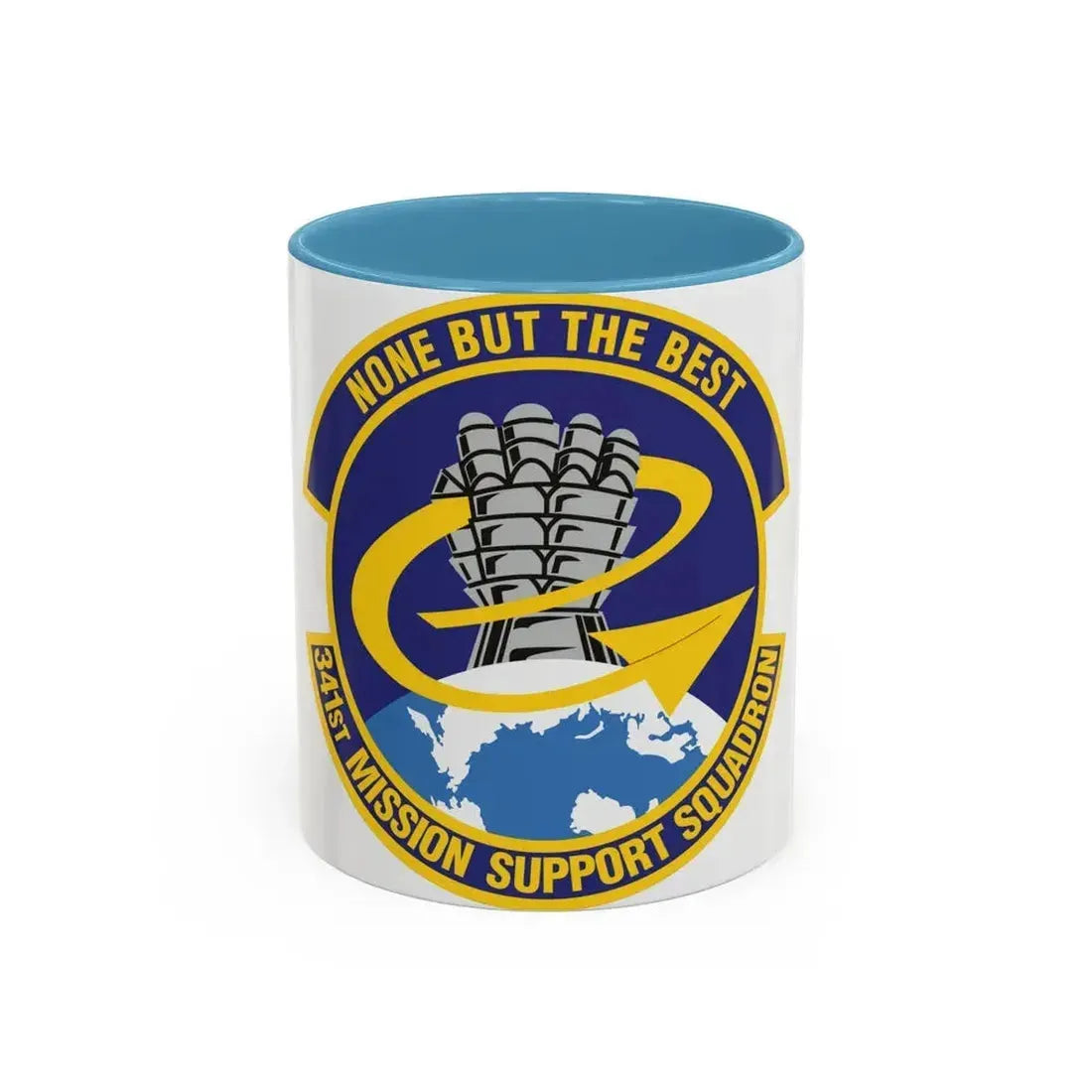 341st Mission Support Squadron (U.S. Air Force) Accent Coffee Mug 11oz Light Blue - Go Mug Yourself
