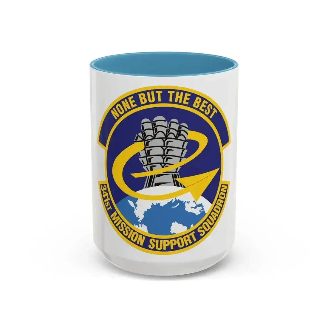 341st Mission Support Squadron (U.S. Air Force) Accent Coffee Mug 15oz Light Blue - Go Mug Yourself