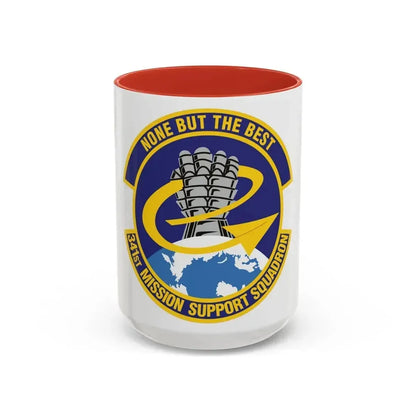 341st Mission Support Squadron (U.S. Air Force) Accent Coffee Mug 15oz Red - Go Mug Yourself