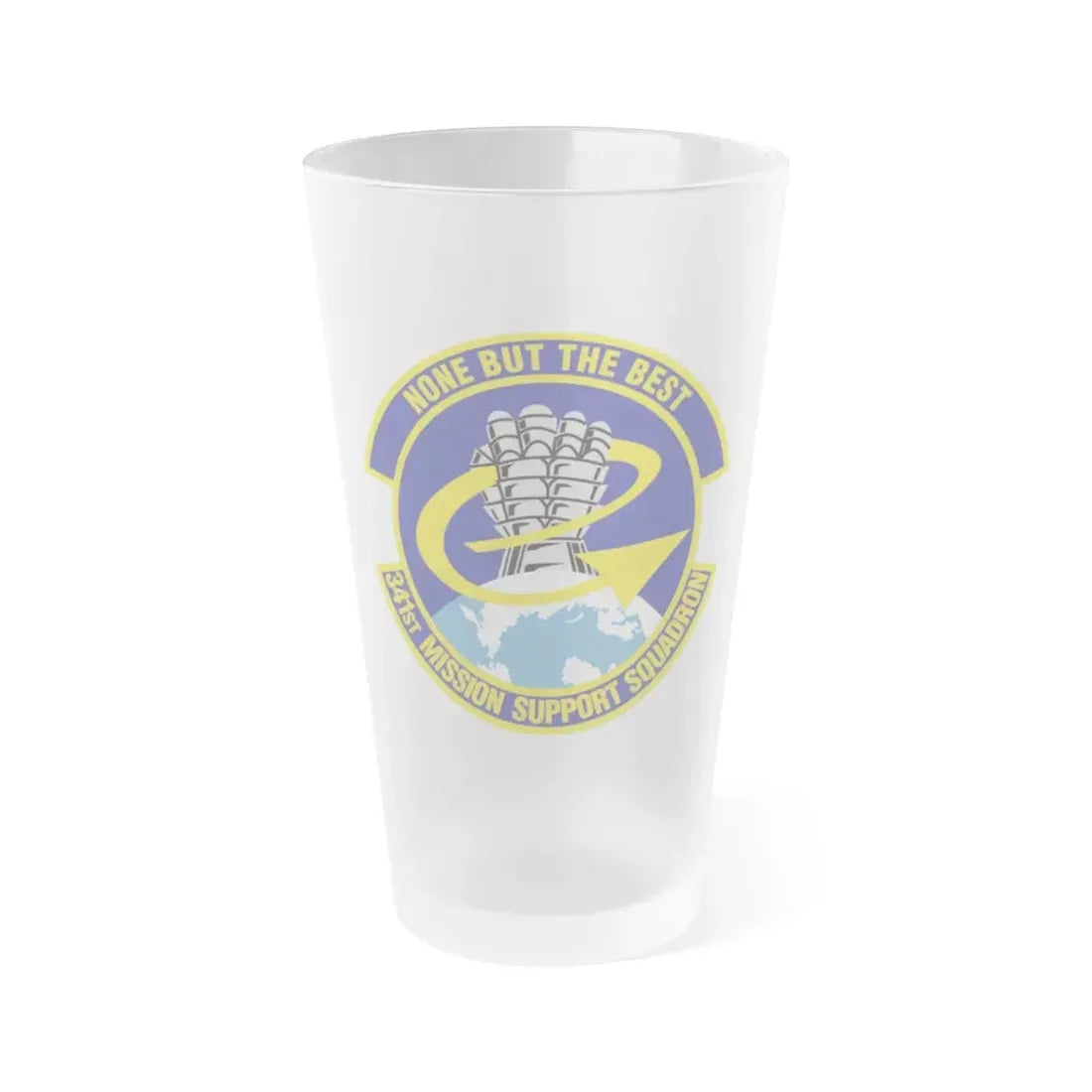 341st Mission Support Squadron (U.S. Air Force) Frosted Pint Glass 16oz 16oz Frosted - Go Mug Yourself