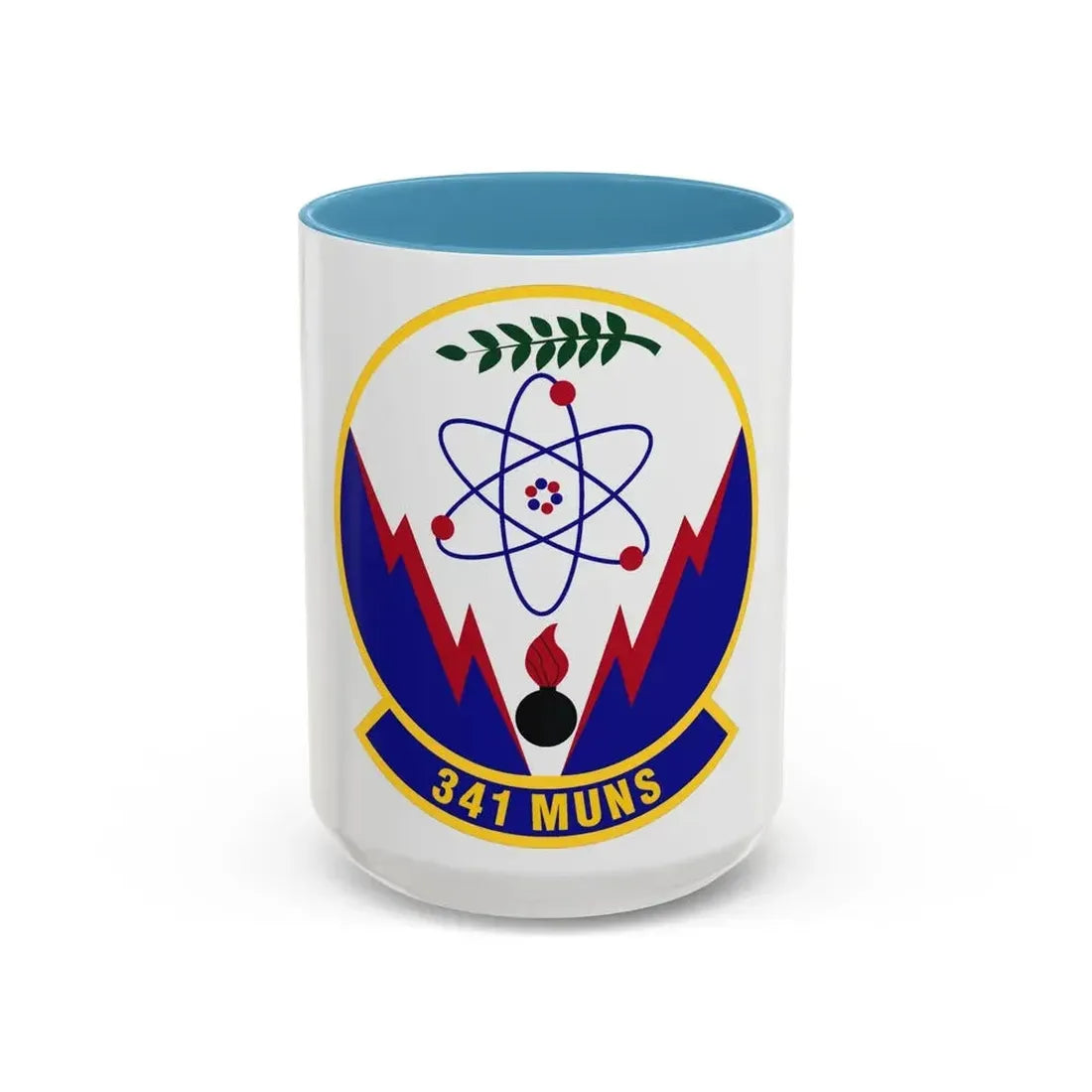 341st Munitions Squadron (U.S. Air Force) Accent Coffee Mug 15oz Light Blue - Go Mug Yourself
