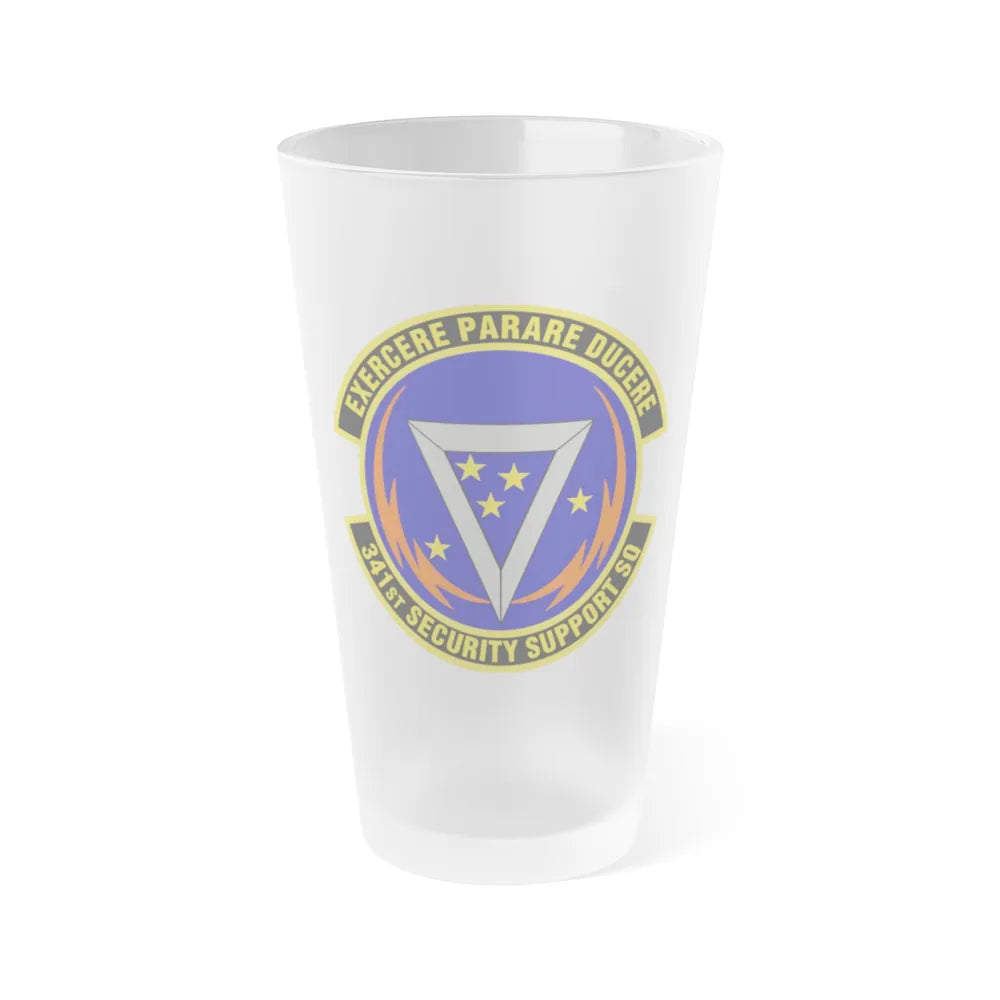 341st Security Support Squadron (U.S. Air Force) Frosted Pint Glass 16oz-16oz-Frosted-Go Mug Yourself