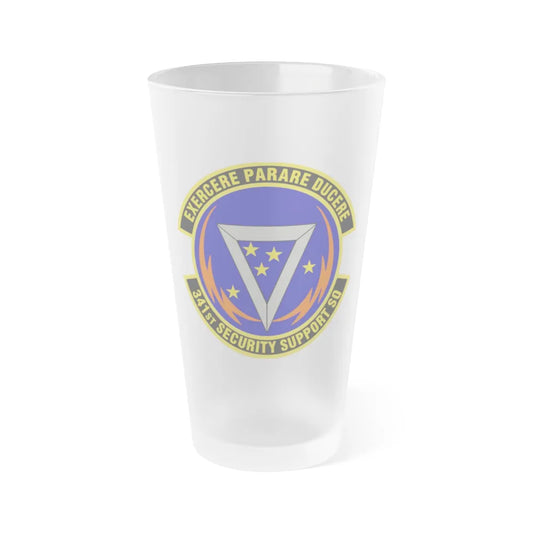 341st Security Support Squadron (U.S. Air Force) Frosted Pint Glass 16oz-16oz-Frosted-Go Mug Yourself