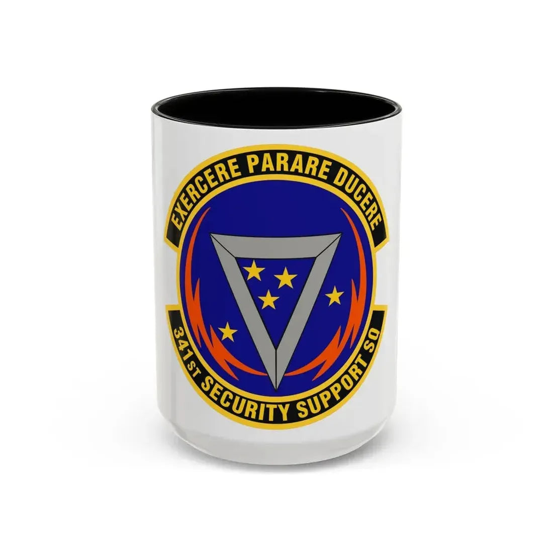 341st Security Support Squadron (U.S. Air Force) Accent Coffee Mug 15oz Black - Go Mug Yourself