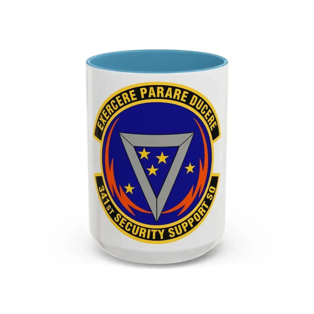 341st Security Support Squadron (U.S. Air Force) Accent Coffee Mug 15oz Light Blue - Go Mug Yourself