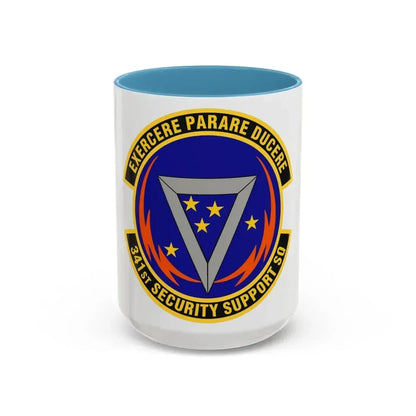 341st Security Support Squadron (U.S. Air Force) Accent Coffee Mug 15oz Light Blue - Go Mug Yourself