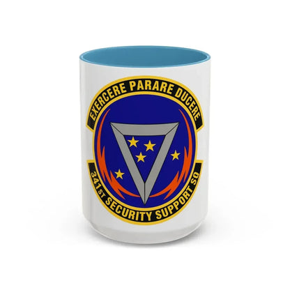 341st Security Support Squadron (U.S. Air Force) Accent Coffee Mug 15oz Light Blue - Go Mug Yourself