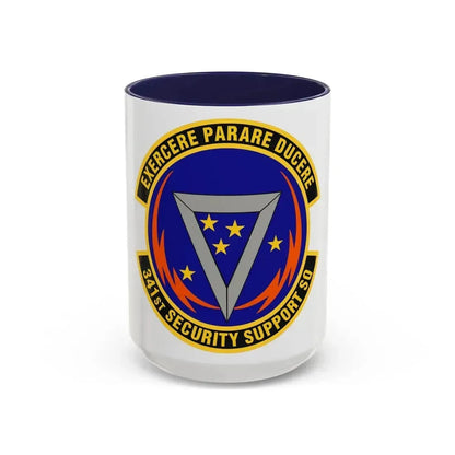 341st Security Support Squadron (U.S. Air Force) Accent Coffee Mug 15oz Navy - Go Mug Yourself