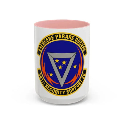 341st Security Support Squadron (U.S. Air Force) Accent Coffee Mug 15oz Pink - Go Mug Yourself