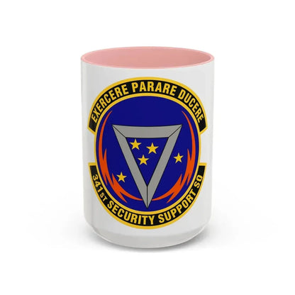 341st Security Support Squadron (U.S. Air Force) Accent Coffee Mug 15oz Pink - Go Mug Yourself