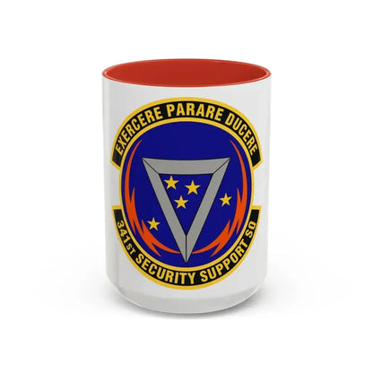 341st Security Support Squadron (U.S. Air Force) Accent Coffee Mug 15oz Red - Go Mug Yourself