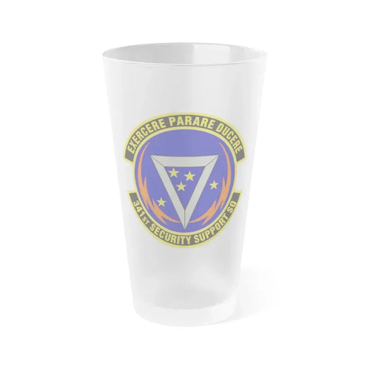 341st Security Support Squadron (U.S. Air Force) Frosted Pint Glass 16oz 16oz Frosted - Go Mug Yourself