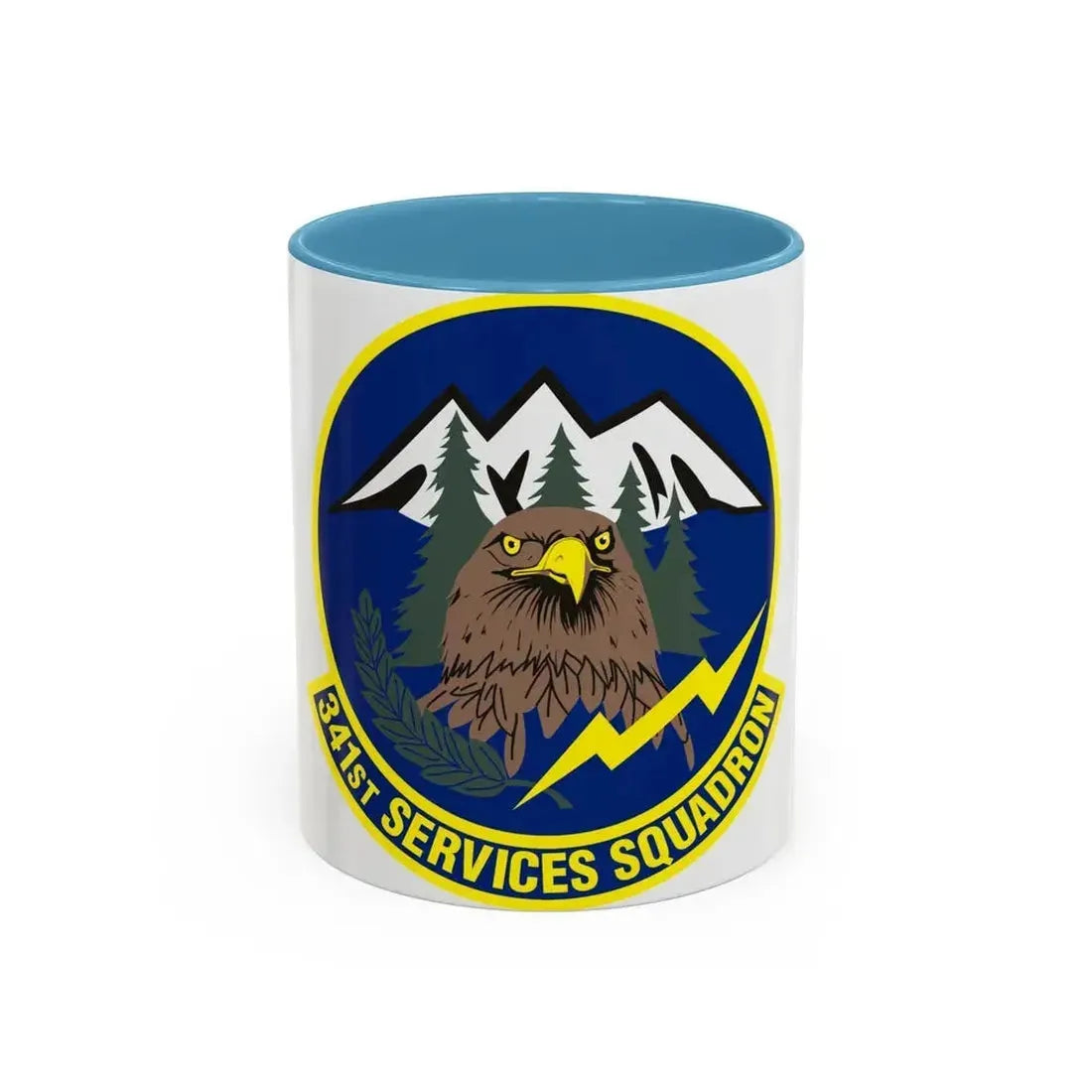 341st Services Squadron (U.S. Air Force) Accent Coffee Mug 11oz Light Blue - Go Mug Yourself