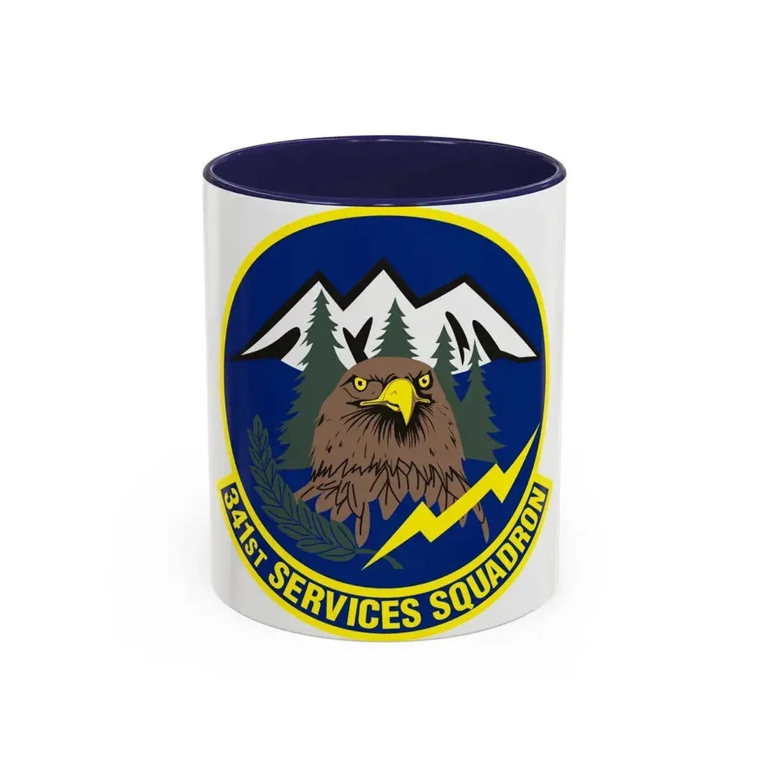 341st Services Squadron (U.S. Air Force) Accent Coffee Mug 11oz Navy - Go Mug Yourself