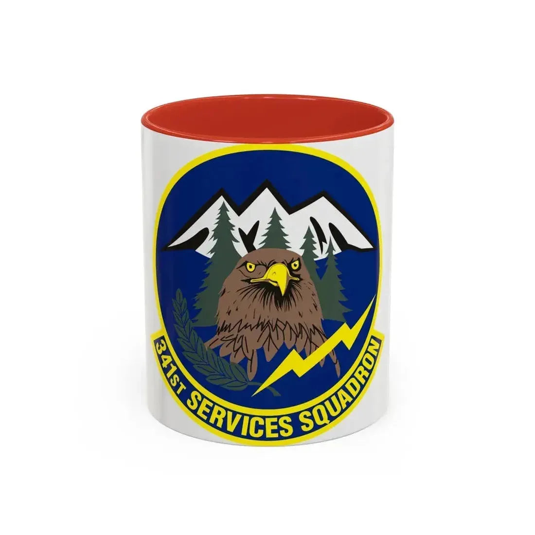 341st Services Squadron (U.S. Air Force) Accent Coffee Mug 11oz Red - Go Mug Yourself