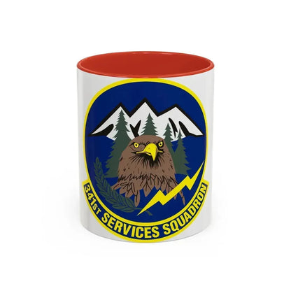 341st Services Squadron (U.S. Air Force) Accent Coffee Mug 11oz Red - Go Mug Yourself