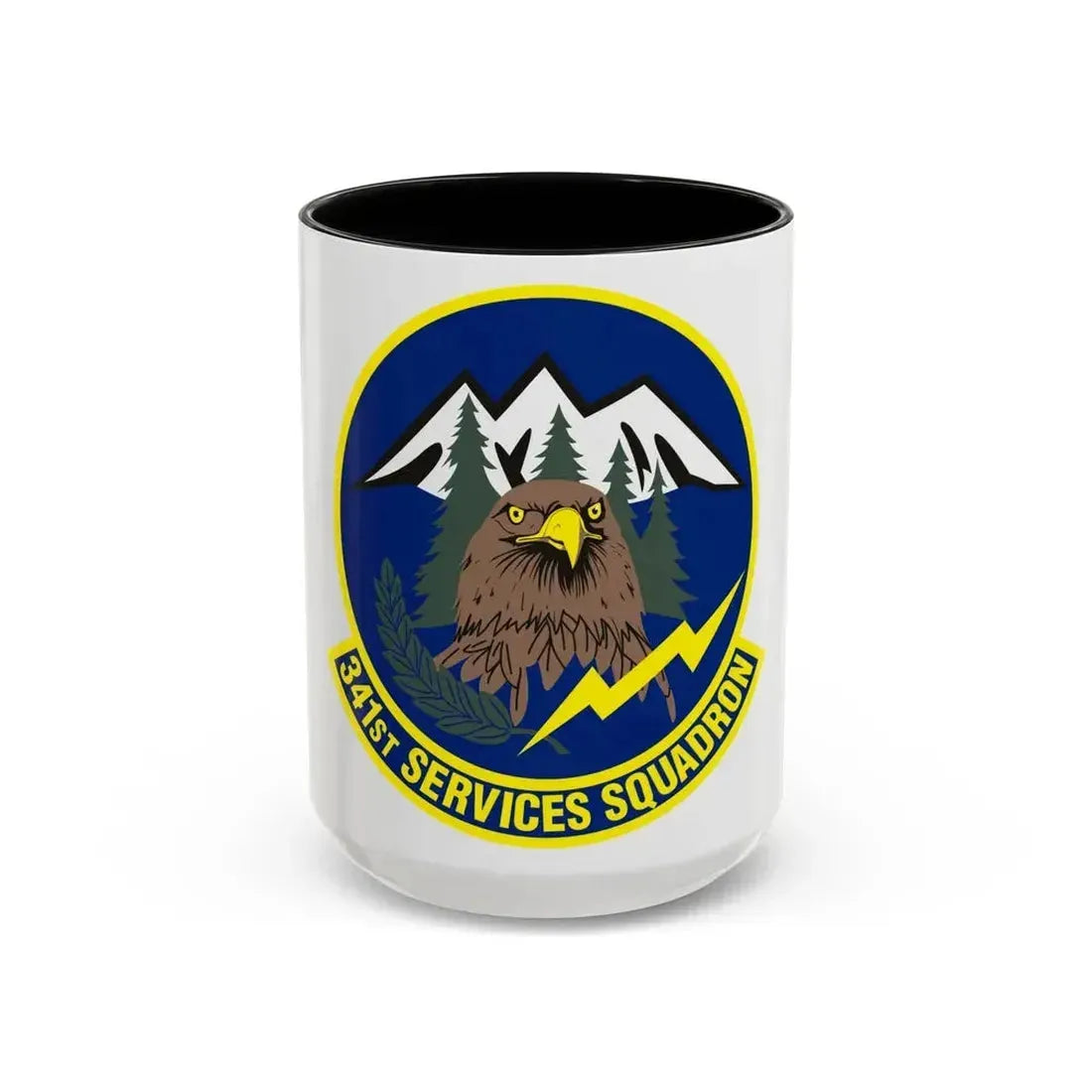 341st Services Squadron (U.S. Air Force) Accent Coffee Mug 15oz Black - Go Mug Yourself