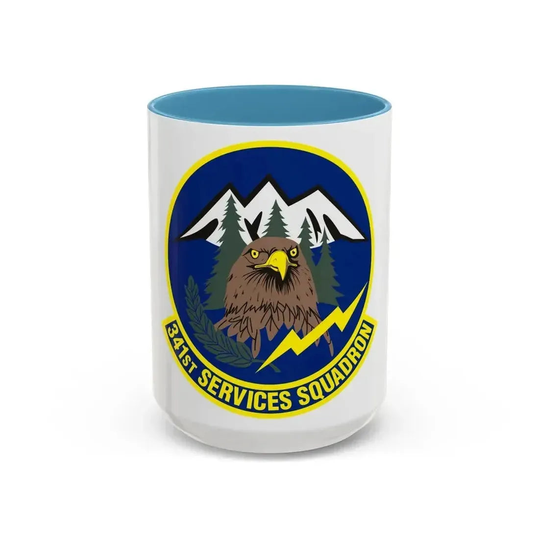 341st Services Squadron (U.S. Air Force) Accent Coffee Mug 15oz Light Blue - Go Mug Yourself