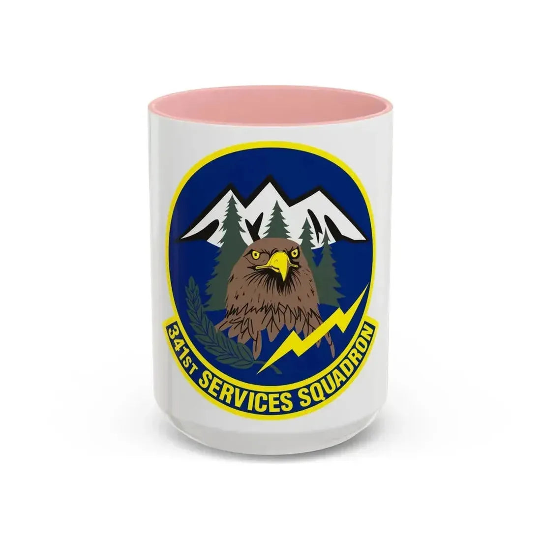 341st Services Squadron (U.S. Air Force) Accent Coffee Mug 15oz Pink - Go Mug Yourself