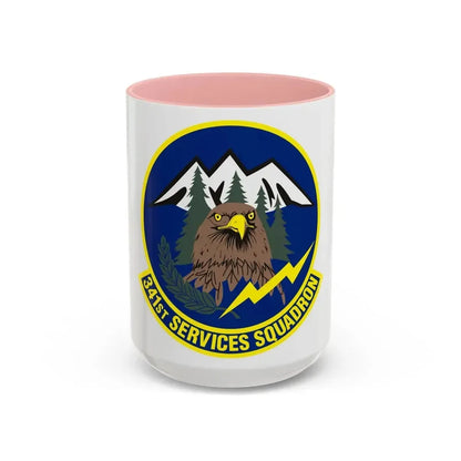 341st Services Squadron (U.S. Air Force) Accent Coffee Mug 15oz Pink - Go Mug Yourself