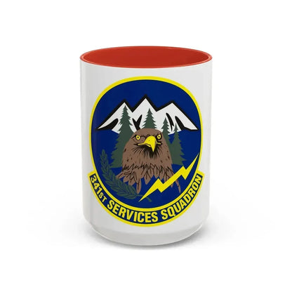 341st Services Squadron (U.S. Air Force) Accent Coffee Mug 15oz Red - Go Mug Yourself