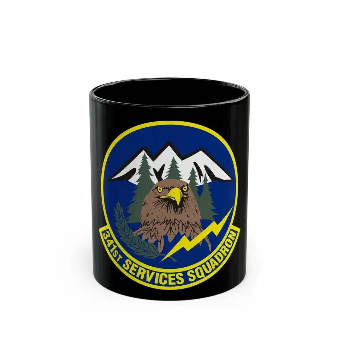 341st Services Squadron (U.S. Air Force) Black Coffee Mug 11oz - Go Mug Yourself