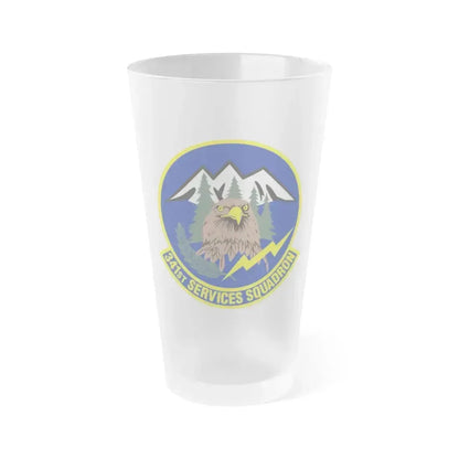 341st Services Squadron (U.S. Air Force) Frosted Pint Glass 16oz 16oz Frosted - Go Mug Yourself