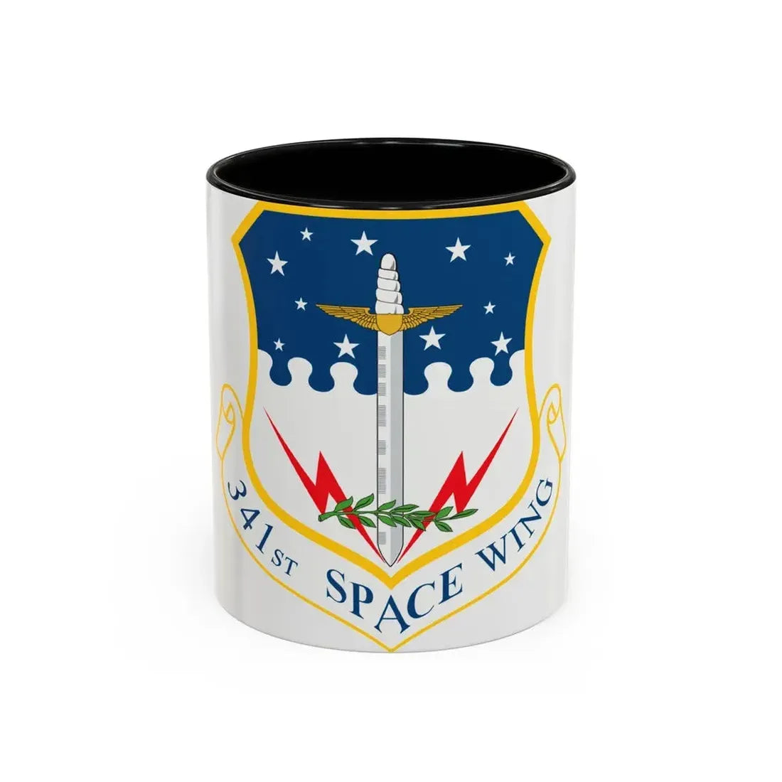 341st Space Wing (U.S. Air Force) Accent Coffee Mug 11oz Black - Go Mug Yourself