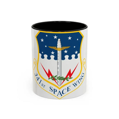 341st Space Wing (U.S. Air Force) Accent Coffee Mug 11oz Black - Go Mug Yourself