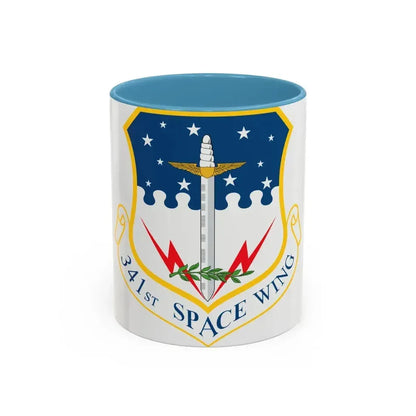 341st Space Wing (U.S. Air Force) Accent Coffee Mug 11oz Light Blue - Go Mug Yourself