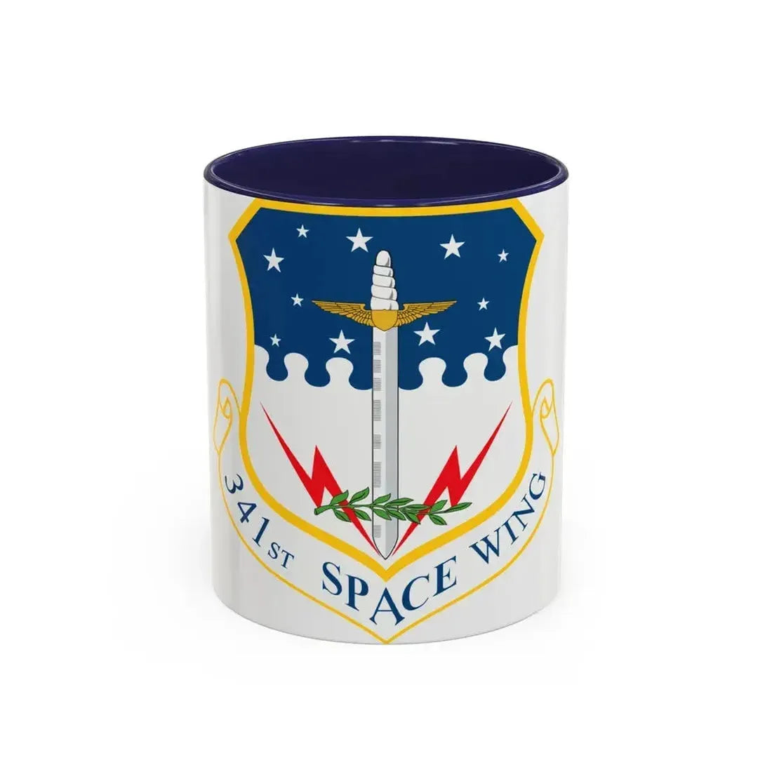341st Space Wing (U.S. Air Force) Accent Coffee Mug 11oz Navy - Go Mug Yourself