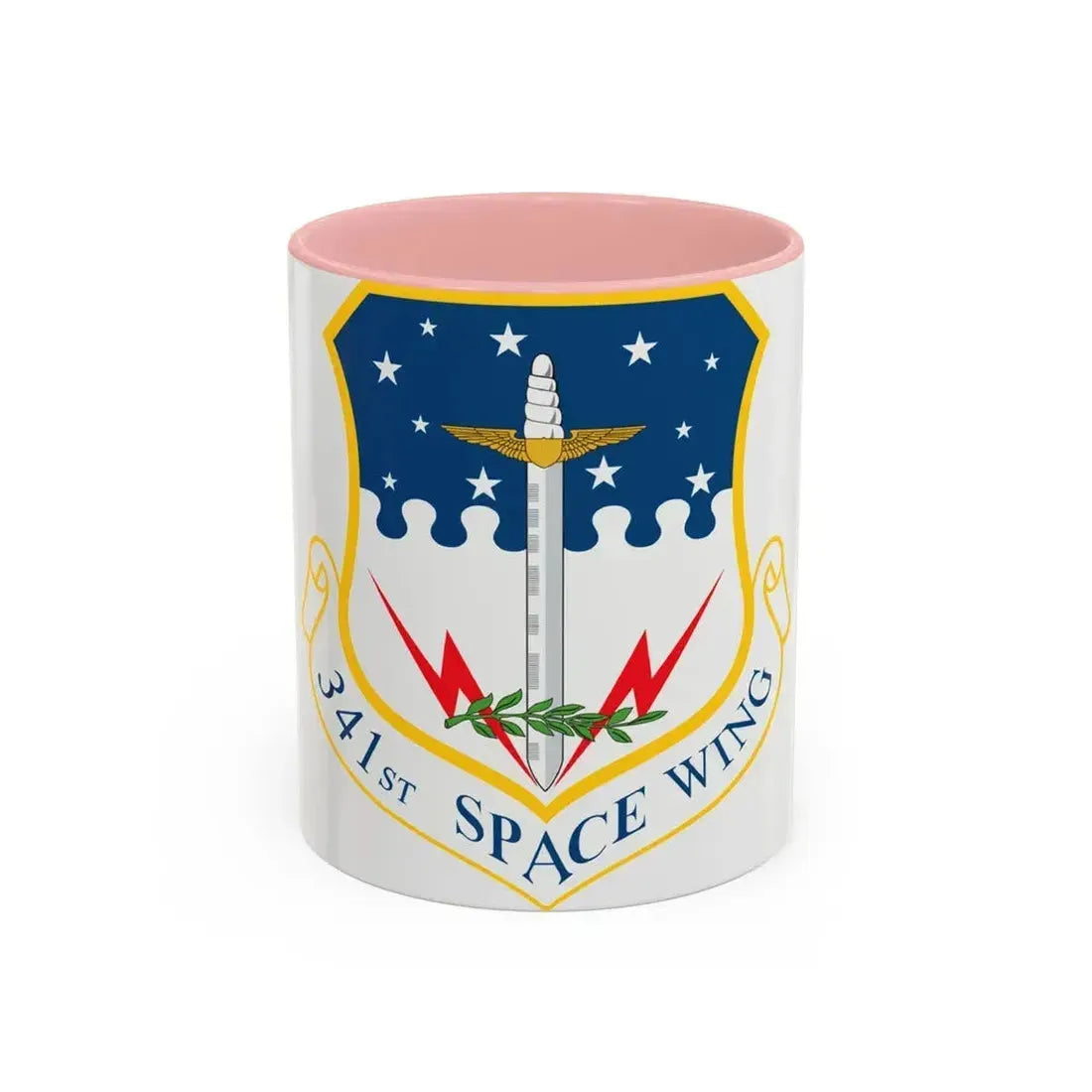 341st Space Wing (U.S. Air Force) Accent Coffee Mug 11oz Pink - Go Mug Yourself