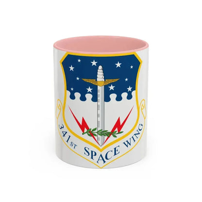 341st Space Wing (U.S. Air Force) Accent Coffee Mug 11oz Pink - Go Mug Yourself