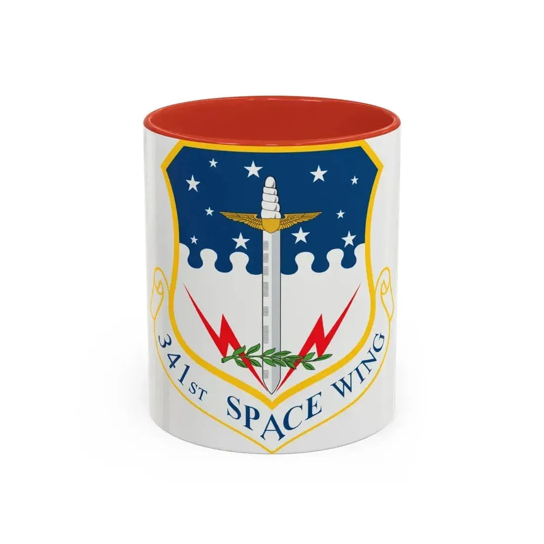 341st Space Wing (U.S. Air Force) Accent Coffee Mug 11oz Red - Go Mug Yourself