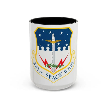 341st Space Wing (U.S. Air Force) Accent Coffee Mug 15oz Black - Go Mug Yourself