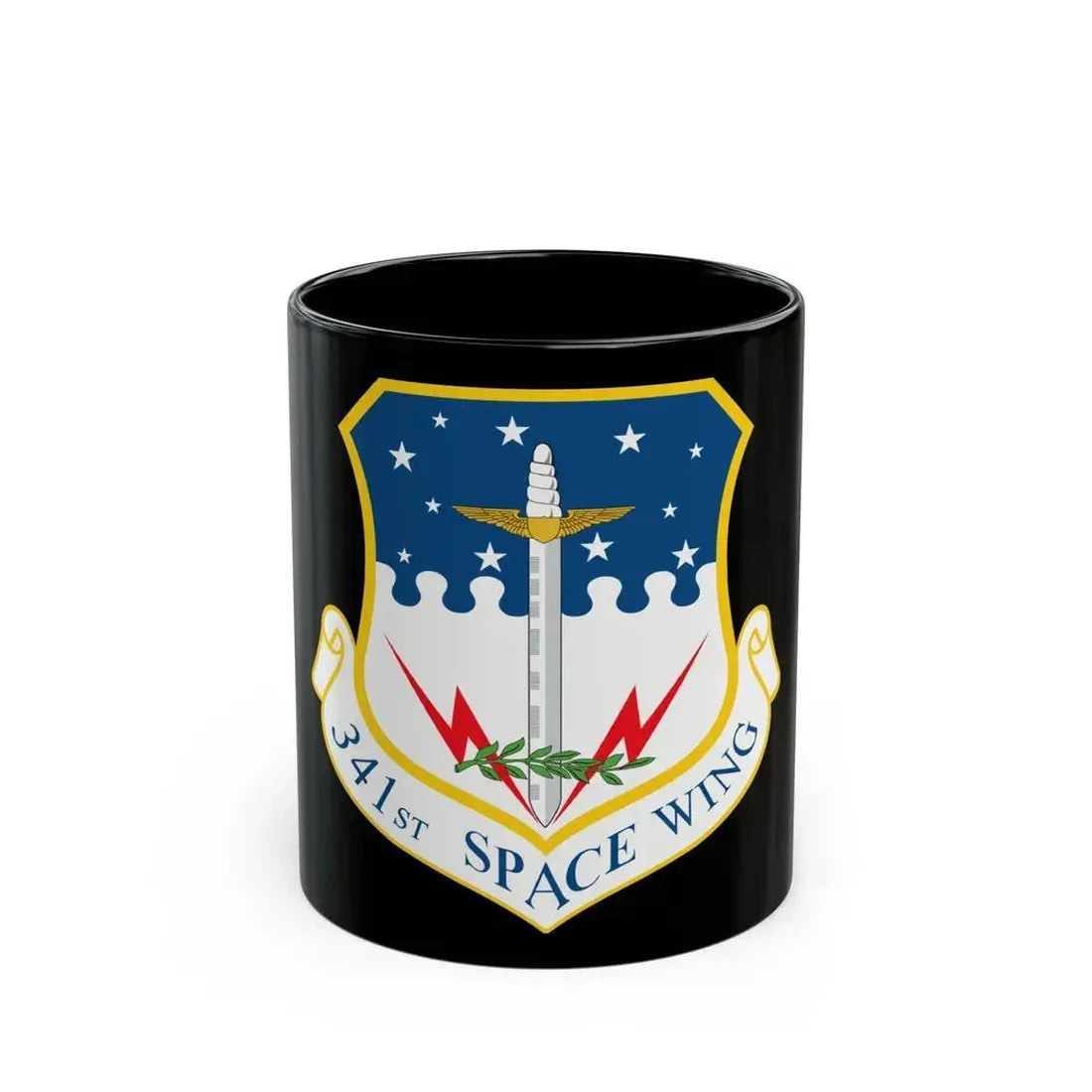341st Space Wing (U.S. Air Force) Black Coffee Mug 11oz - Go Mug Yourself