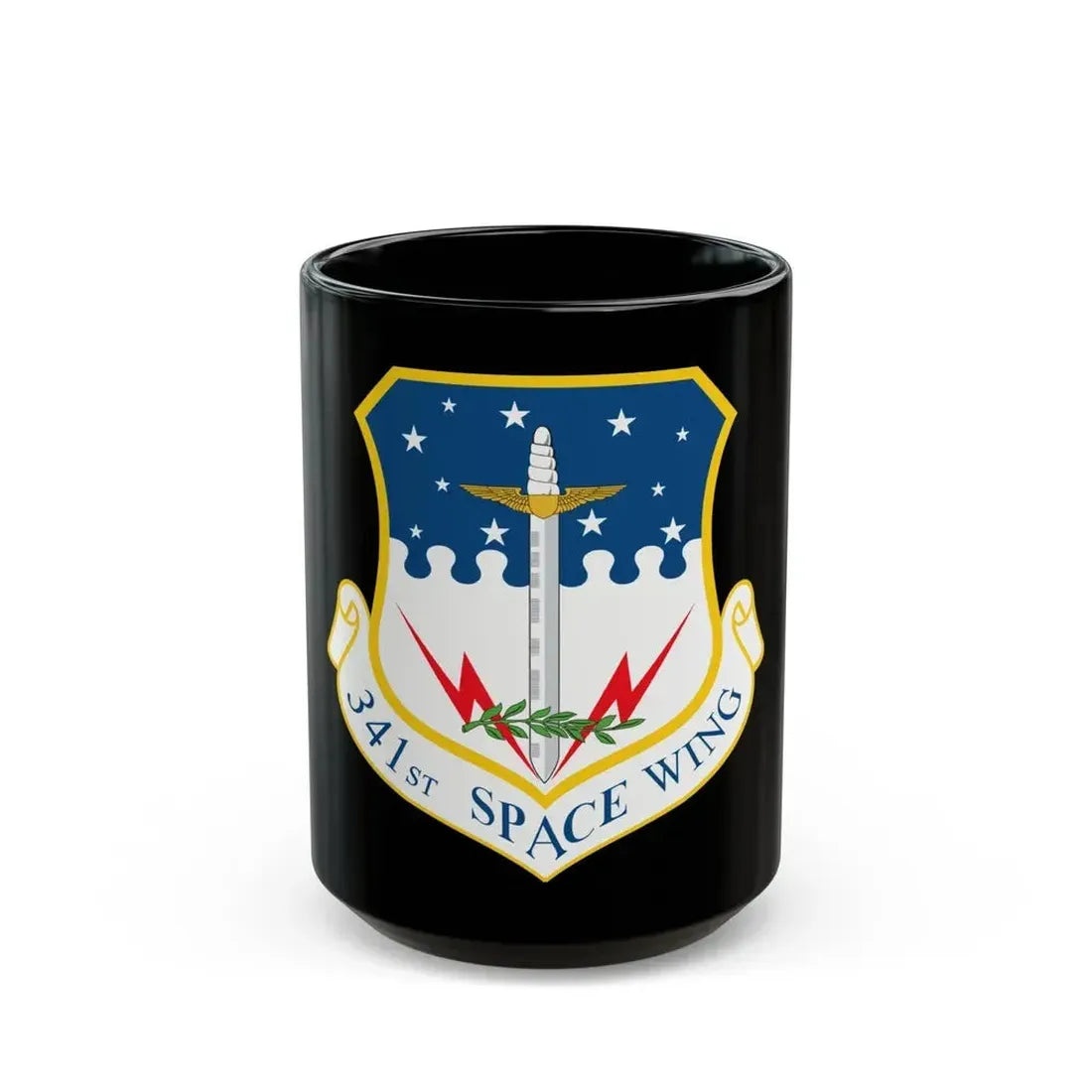 341st Space Wing (U.S. Air Force) Black Coffee Mug 15oz - Go Mug Yourself