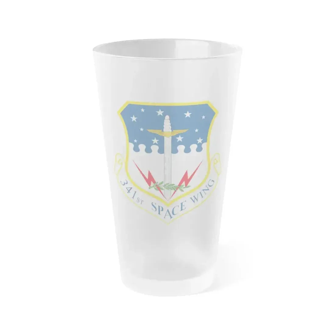 341st Space Wing (U.S. Air Force) Frosted Pint Glass 16oz 16oz Frosted - Go Mug Yourself