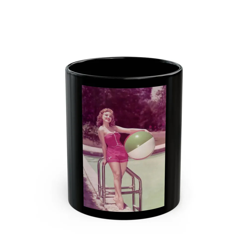 Debra Paget #448 2 (Vintage Female Icon) Black Coffee Mug-11oz-Go Mug Yourself