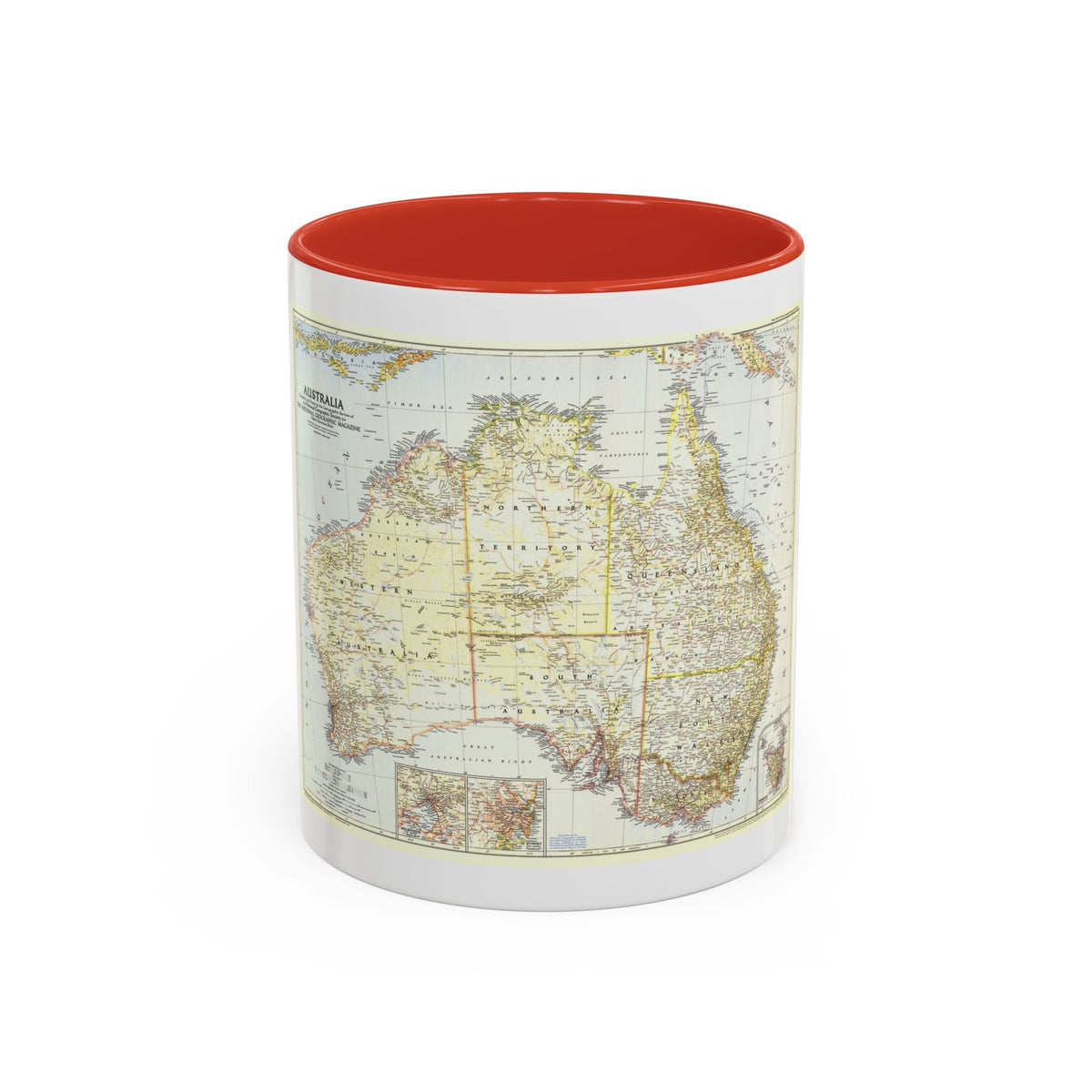 Australia (1948) (Map) Accent Coffee Mug